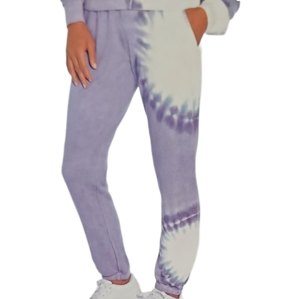 WILDFOX tie dye purple jogger sweat pants size XXL.
